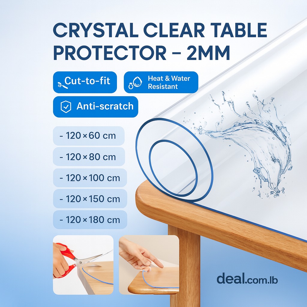 مفرش حماية طاولة 2مم | Clear Table Protector